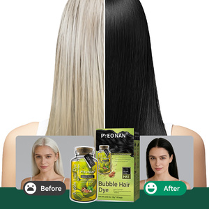 Tinte de Cabello en Espuma sin Amoníaco, Tinte Vegetal en Espuma para Cubrir Canas, Coloración Rápida, Crema en Espuma para el Cabello en Bolsitas - Product Image 3