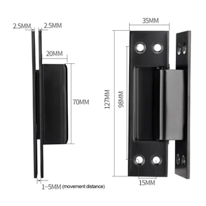 Charnières de porte invisibles en acier inoxydable pliables, fournitures de meubles, accessoires de fenêtre - Product Image 6