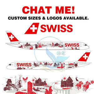 Modelo de Avión <span class=keywords><strong>Airbus</strong></span> <span class=keywords><strong>A350</strong></span>-<span class=keywords><strong>900</strong></span> de Swiss a Escala 1:55 para Coleccionistas - Material de Resina, Decoración de Exhibición de Gran Tamaño - Product Image 5