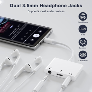 Adaptateur audio USB C vers 3,5 mm, répartiteur de casque 3 en 1 Aux vers USB C, double prise audio 3,5 mm et charge rapide PD 60W, compatible - Product Image 5