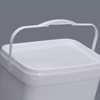 Wadah Plastik Persegi Panjang Putih Food Grade 1.5L-25L, Ember PP Dengan Tutup