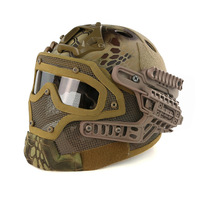 Casque tactique Évents courts Sécurité Moto Extérieur Aramide Couvre Casque intégral rapide