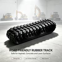 400MM x 72.5MM Sepatu Crawler Karet Tugas Berat untuk Mini Excavator Pertanian, Peralatan Kerja Segala Medan