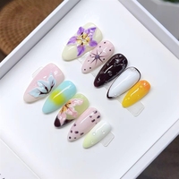 Faux Ongles Longs Amande à Coller, Style Ins, Nouvelle Collection 2026, Qualité Supérieure, Vente en Gros, 30 Pièces, Couverture Complète, pour l'Été