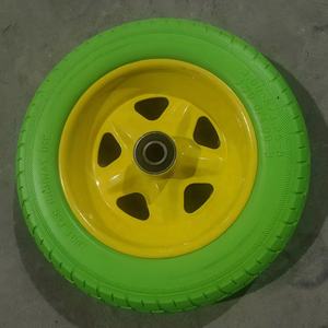 ล้อโฟม3.50-8 4PR <span class=keywords><strong>ยาง</strong></span>ล้อรถเข็น16นิ้วแบบแบนทำจาก PU ฟรี4.00-8สำหรับ<span class=keywords><strong>เปลี่ยน</strong></span>ทนทาน - Product Image 3