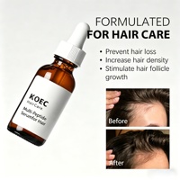 Sérum multi-peptides KOEC pour la densité des cheveux, formule à base de peptides pour des cheveux plus épais, flacon de tonique capillaire, sérum de repousse des cheveux OEM