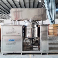 Machine à fabriquer du dentifrice 2-en-1 avec agitateur, cuve de mélange, récipient de mélange de crème, émulsifiant sous vide pour lotions corporelles