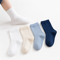 Chaussettes en coton pur pour enfants, chaussettes blanches unies pour l'école, pour garçons et filles, respirantes, anti-odeurs, printemps automne
