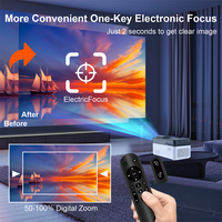 Projecteur à ultra courte focale Velec HY450 8K 1080P avec mise au point électronique automatique, assistant vocal, projecteur de cinéma maison portable