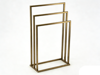 Porte-serviettes sur pied plaqué or à 3 niveaux, support pour tapis de prière à trois poteaux, support pour tapis de prière à 3 niveaux, diverses couleurs
