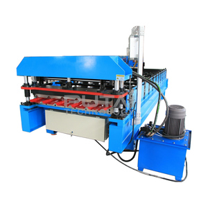 מכונת ייצור רעפים פוטאי, מכונת עיצוב גליונות מתכת טרפזואידליים מצופים אבץ לגגות - Product Image 3