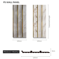 Décoration intérieure, panneau mural 3D en bois rainuré, panneau mural en PS
