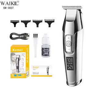 <span class=keywords><strong>Tondeuse</strong></span> à cheveux électrique rechargeable sans fil <span class=keywords><strong>Kemei</strong></span> Km-<span class=keywords><strong>5027</strong></span> 1200mAh pour salon, <span class=keywords><strong>tondeuse</strong></span> à barbe réglable avec moteur à vitesse variable - Product Image 1
