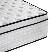 Surmatelas fin portable en micro fibre avec housse amovible en mousse à mémoire de forme et ressort ensaché design moderne hybride pour chambre à coucher