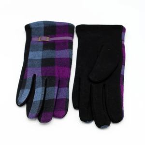 Guantes de cuero de tartán forrados de Cachemira para mujer Guantes de conducción de piel de cordero de nuevo diseño Guantes de cuero de ciclismo para mujer de Pakistán - Product Image 2