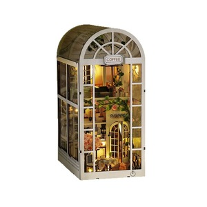 บ้านไม้ DIY รุ่นซันนี่คอฟฟี่ฟลาวเวอร์เฮาส์ ของตกแต่งบ้าน แบบจำลองบ้าน งานฝีมือทำมือ ตัวต่อประกอบเป็นของขวัญ - Product Image 1