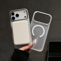 Étui de téléphone magnétique en acrylique mat pour la série 17 |   Coque transparente antichoc et anti-rayures avec pare-chocs coloré