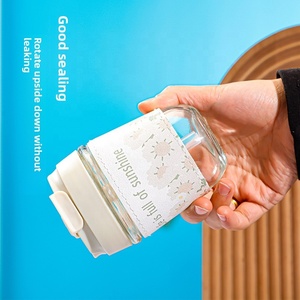 Souvenir femminile all'ingrosso con paglia per Ins tazza di vetro perla di fascia alta con scatola regalo colorata - Product Image 3