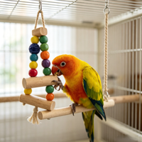 Hamac de grimpette pour perroquet en herbe aquatique tressée à la main, jouet pour oiseaux, balançoire suspendue, anti-ennui pour animaux de compagnie