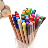 Ensemble de crayons de couleur en bois naturel de taille standard, crayons de couleur imprimés en bois personnalisés, taille complète, 36 crayons