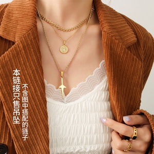 Colgante de Cruz Estilo Vintage de 5 Piezas, Acero Inoxidable Resistente al Color y Versátil, Accesorios al por Mayor para Hombres y Mujeres - Product Image 5
