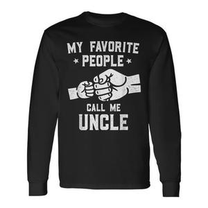 Camiseta de manga larga con estampado de My Favorite People Call Me Uncle Fist Bump - Product Image 1