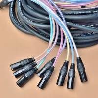 Câble multipaire XLR professionnel 8 canaux, 3 broches mâle-femelle, répartiteur audio OFC, signal équilibré sans perte pour table de mixage, scène, studio