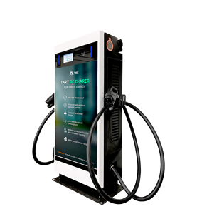 Tary เครื่องชาร์จปืนคู่ EV แบบ60KW เร็ว DC พร้อมหน้าจอโฆษณากลางแจ้งใหม่ใช้ในเชิงพาณิชย์ - Product Image 2