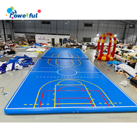Terrain de sport gonflable personnalisé avec logo, terrain de basket-ball gonflable pour événements, camps et entraînements en salle de sport