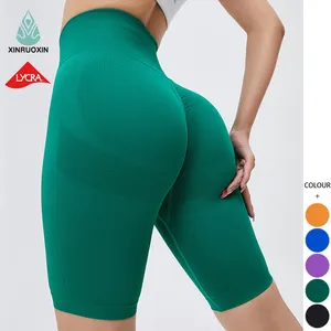 Wholesale Best Seller Shorts Plus Size Women's Yoga Workout Gym Biker Plus Size Active Wear Shorts With Custom Logo