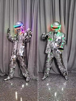 Costume de scène lumineux réfléchissant pour adulte, tenue de performance Alien avec technologie réfléchissante pour spectacle de bar et spectacle de danse rapide