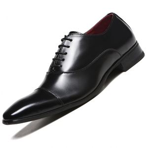 Zapatos de Negocios Transpirables de Cuero Suave para Hombre con Punta Puntiaguda, Aumento de Altura, con Cordones, Casuales, para Verano y Otoño QS111C107 - Product Image 5