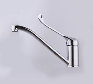 आधुनिक वाणिज्यिक एकल-छेद बेसिन मिक्सर सिंक नल नल नल के साथ निर्माता कस्टम स्टेनलेस स्टील हैंडल द्वारा सिरेमिक वाल्व कोर के साथ - Product Image 2