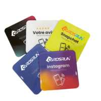 Etiqueta Adhesiva de PVC Personalizable con Código QR, NFC, para Reseñas de Google, Menú, para Restaurantes, Instagram, Membresías, Hoteles