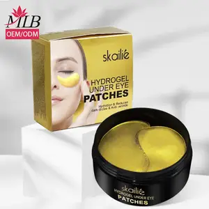 Testa facial eyepatch eye gel patches colágeno hidrogel hidrogel máscara de vários tipos em 24 ouro k ouro de olho ácido hialurônico