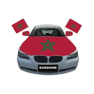 Bandeira de cobertura de motor de carro marrocos 110*150 cm com costura dupla para atividades ao ar livre, novidade do produto
