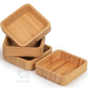 Petits bols de service en bambou écologiques personnalisés avec finition laquée pour la sauce soja, le ketchup et les trempettes - Product Image 1