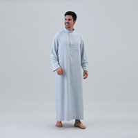 Robe musulmane islamique à manches longues de haute qualité, robe arabe du Qatar, Kandura du Golfe, vêtements traditionnels pour la prière de l'Aïd, à porter au quotidien