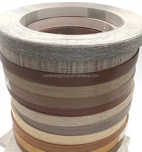 Cinta de bandas para bordes de PVC, grano de madera, 0,45mm, 1mm, 2mm, para paneles, madera contrachapada, mdf, muebles