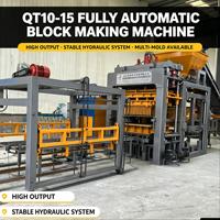 Machine à blocs de béton hydraulique QT10-15 avec prix compétitif, ligne de production automatique contrôlée par PLC, machinerie de fabrication de briques