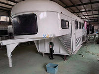 Remorque de luxe pour chevaux, capacité de 3 à 7 chevaux, conforme aux normes australiennes, chargement en angle, avec boîte à selles