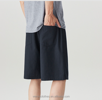Shorts décontractés pour hommes à taille élastique, personnalisables avec logo, pour commande en gros, pour l'extérieur, la maison, l'été, amples, respirants, unis