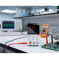 Alimentation électrique CC réglable 30V 6A avec affichage à 4 chiffres, alimentation de laboratoire variable avec mémoire préréglée et protection OVP/OCP
