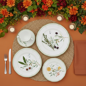 Vajilla de Porcelana al por Mayor, Juego de Vajilla de Grado Comercial para Restaurantes, Hoteles y Servicios de Catering, Pedidos al por Mayor, Platos Verde Oliva - Product Image 2