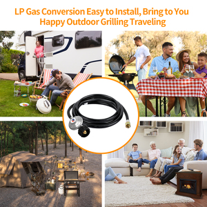 Tuyau de régulateur de propane basse pression de 6 pieds pour grils à gaz pour Weber Charbroil Heater Fire Pit-Most <span class=keywords><strong>LP</strong></span> Gas Compatible 25-250PSI - Product Image 4