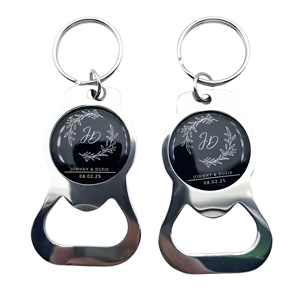 Ouvre-bouteille personnalisé porte-clés avec logo photo personnalisé porte-clés en métal outil de barre portable pour cadeaux promotionnels - Product Image 1