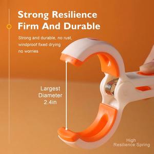 Pinces à serviettes <span class=keywords><strong>de</strong></span> <span class=keywords><strong>plage</strong></span> réutilisables, grandes pinces à linge coupe-vent en plastique, pinces à linge robustes pour couvertures, manteaux, serviettes - Product Image 3