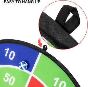 لوحة رمي السهام من اللباد المتين للأولاد والبنات دون سن 3 سنوات مع 12 كرة لاصقة، 14 بوصة للاستخدام الخارجي - Product Image 3