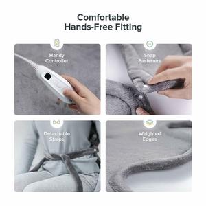 <span class=keywords><strong>Manta</strong></span> calefactora lavable de gran tamaño, compresa caliente para <span class=keywords><strong>cuello</strong></span> y hombros, chal calefactable para aliviar el cuerpo completo, almohadilla calefactora eléctrica portátil para el <span class=keywords><strong>cuello</strong></span> - Product Image 3