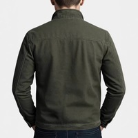 Blouson Bomber Homme Décontracté Printemps Style Utilitaire Col Montant Poches Zippées Coupe Ample Polyester